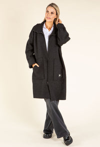 Sophie Boucle Zip-up Coatigan