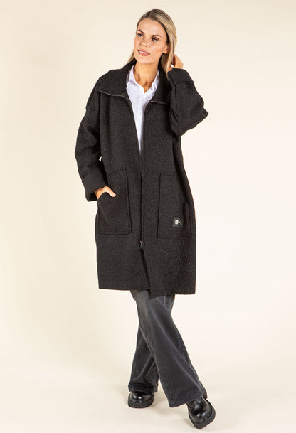 Sophie Boucle Zip-up Coatigan