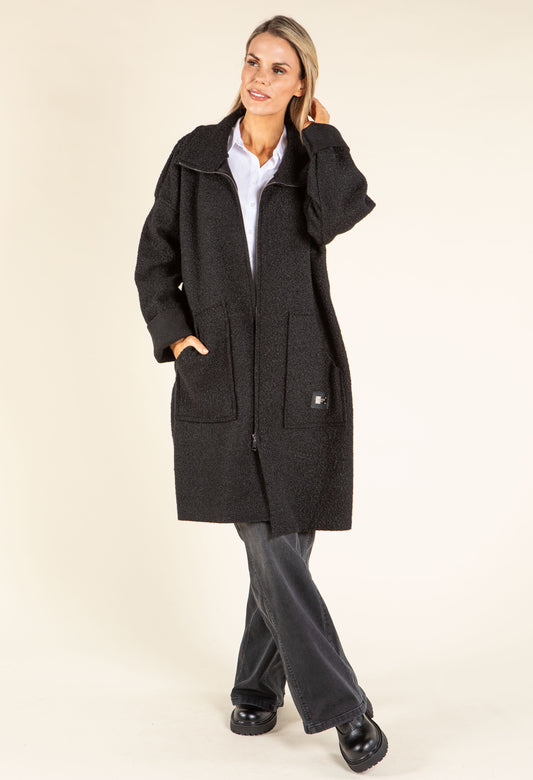 Sophie Boucle Zip-up Coatigan