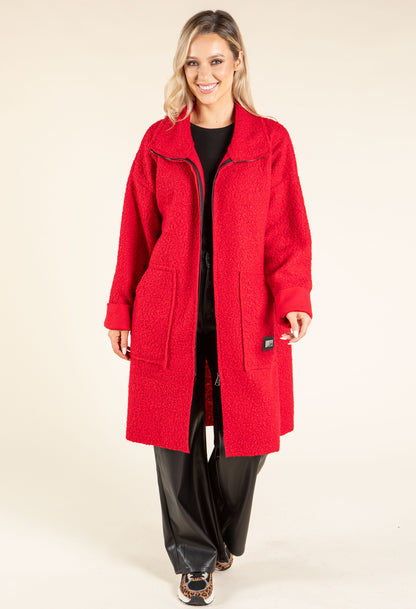 Sophie Boucle Zip-up Coatigan