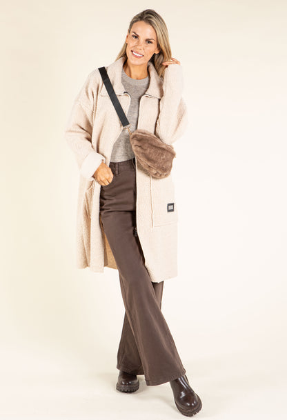 Sophie Boucle Zip-up Coatigan