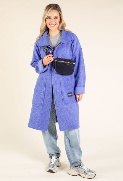 Sophie Boucle Zip-up Coatigan