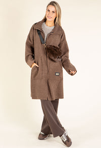 Sophie Boucle Zip-up Coatigan