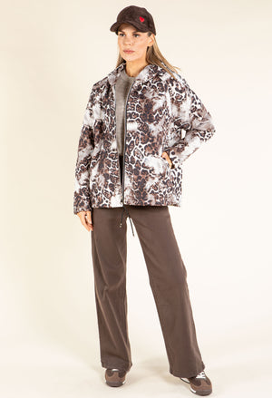 Animal Print Quilted Jacket