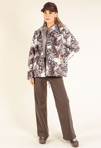 Animal Print Quilted Jacket