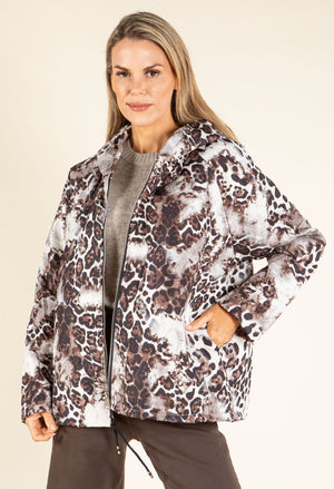 Animal Print Quilted Jacket