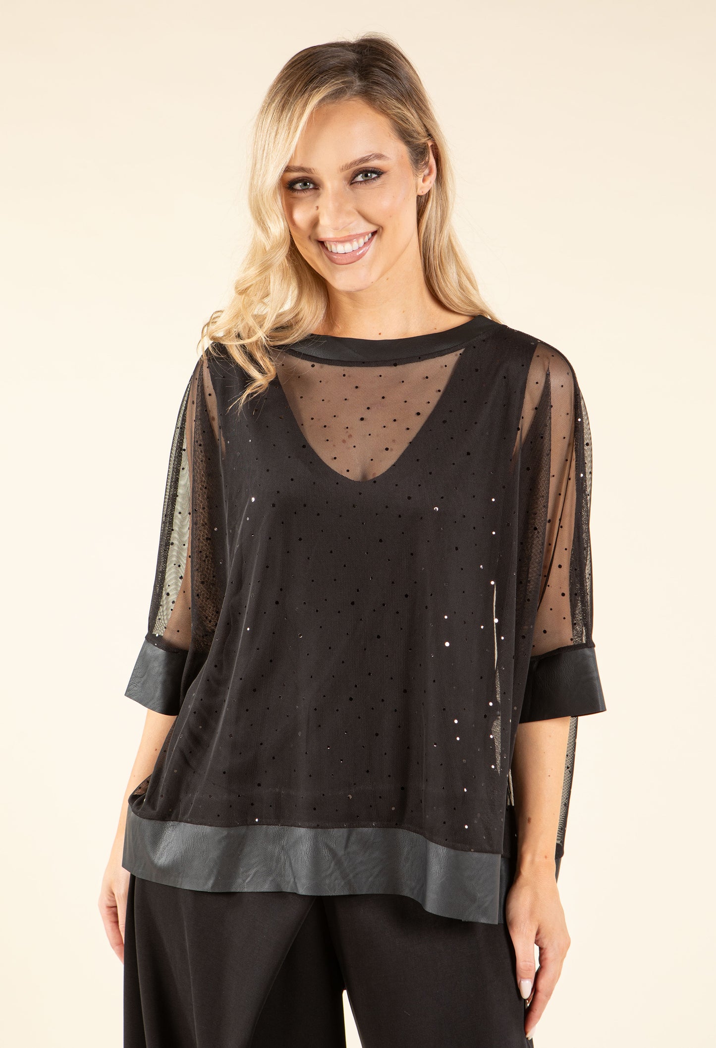 Sparkle Mesh Blouse