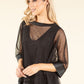 Sparkle Mesh Blouse