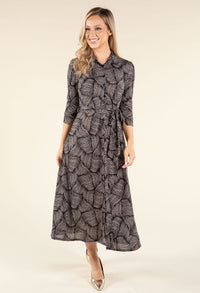 Abstract Print Shirt Dress