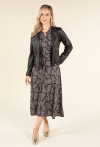 Abstract Print Shirt Dress