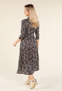 Abstract Print Shirt Dress