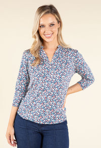 Textured Ditsy Print Top