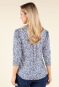 Textured Ditsy Print Top