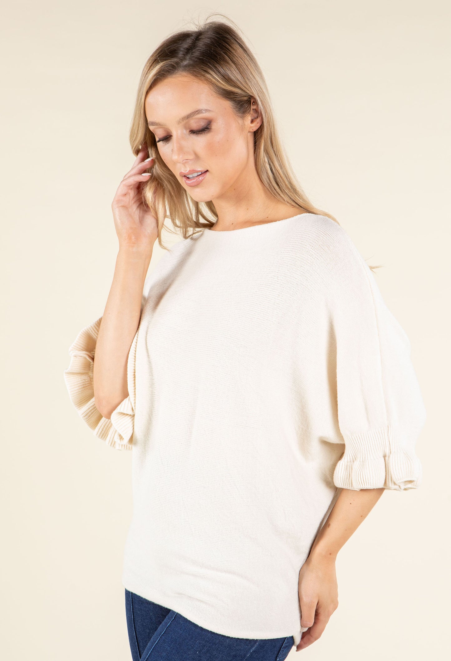 Batwing Sleeve Soft Touch Knit