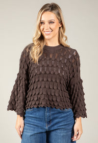 Scalloped Hem Pullover