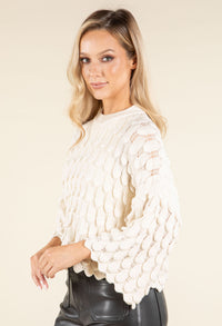 Scalloped Hem Pullover