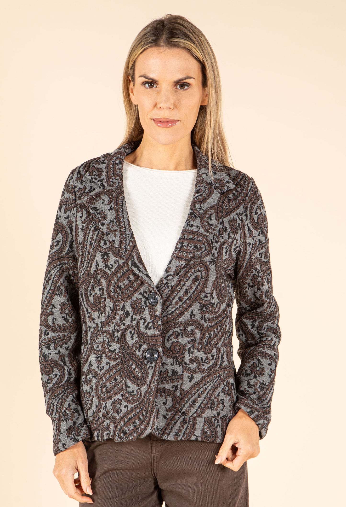 Jenny Paisley Jacquard Blazer