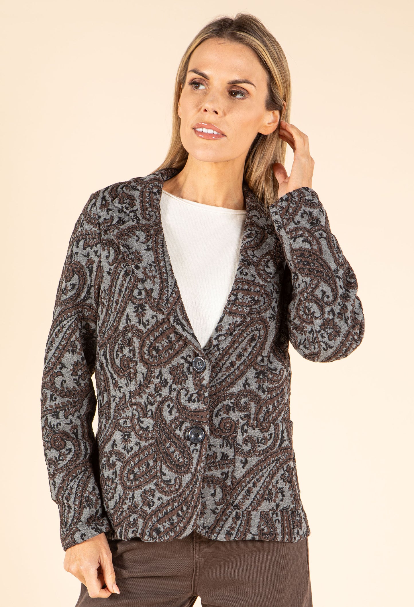 Jenny Paisley Jacquard Blazer
