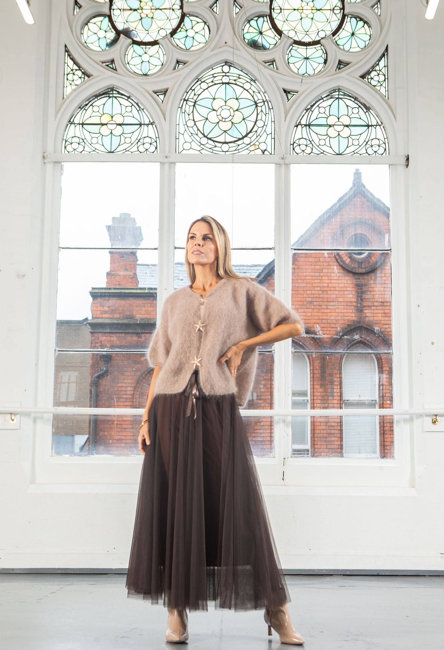 Starfish Fluffy Short Sleeve Knit