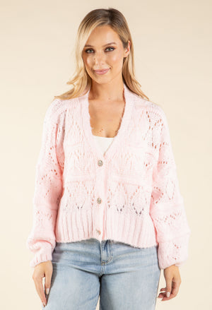 Diamante Buttoned Cardigan