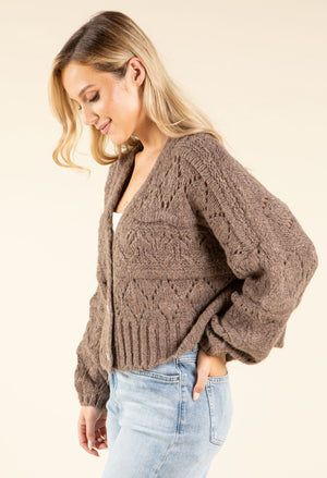 Diamante Buttoned Cardigan