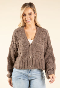 Diamante Buttoned Cardigan