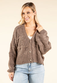 Diamante Buttoned Cardigan