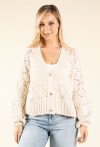 Diamante Buttoned Cardigan