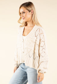 Diamante Buttoned Cardigan