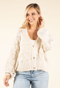 Diamante Buttoned Cardigan