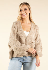 Diamante Buttoned Cardigan