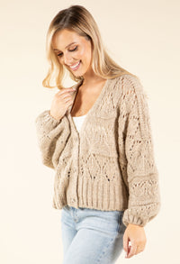 Diamante Buttoned Cardigan