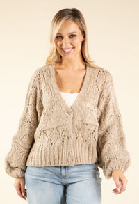 Diamante Buttoned Cardigan