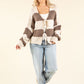 Striped Tie Front Knit Cardigan
