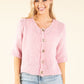 Round Neck Buttoned Knit