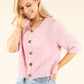 Round Neck Buttoned Knit