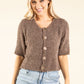 Round Neck Buttoned Knit
