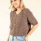 Round Neck Buttoned Knit