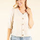 Round Neck Buttoned Knit