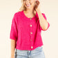 Round Neck Buttoned Knit