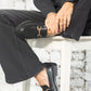Soft Gold Buckled Loafer