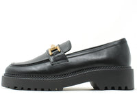 Soft Gold Buckled Loafer