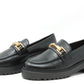 Soft Gold Buckled Loafer