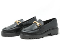 Soft Gold Buckled Loafer