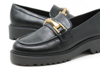 Soft Gold Buckled Loafer