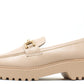 Soft Gold Buckled Loafer