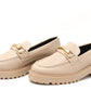 Soft Gold Buckled Loafer