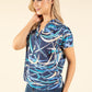 Abstract Design V-Neck Top