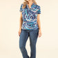 Abstract Design V-Neck Top