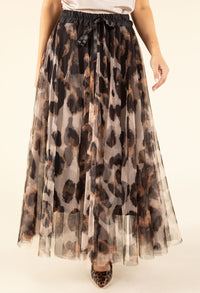 Leopard Tulle Skirt